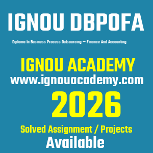 IGNOU DBPOFA SOLVED ASSIGNMENT 2026